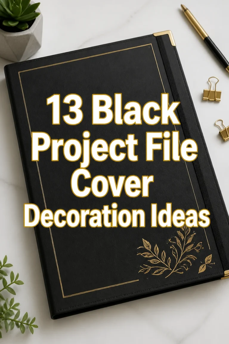 13 Black Project File Cover Decoration Ideas