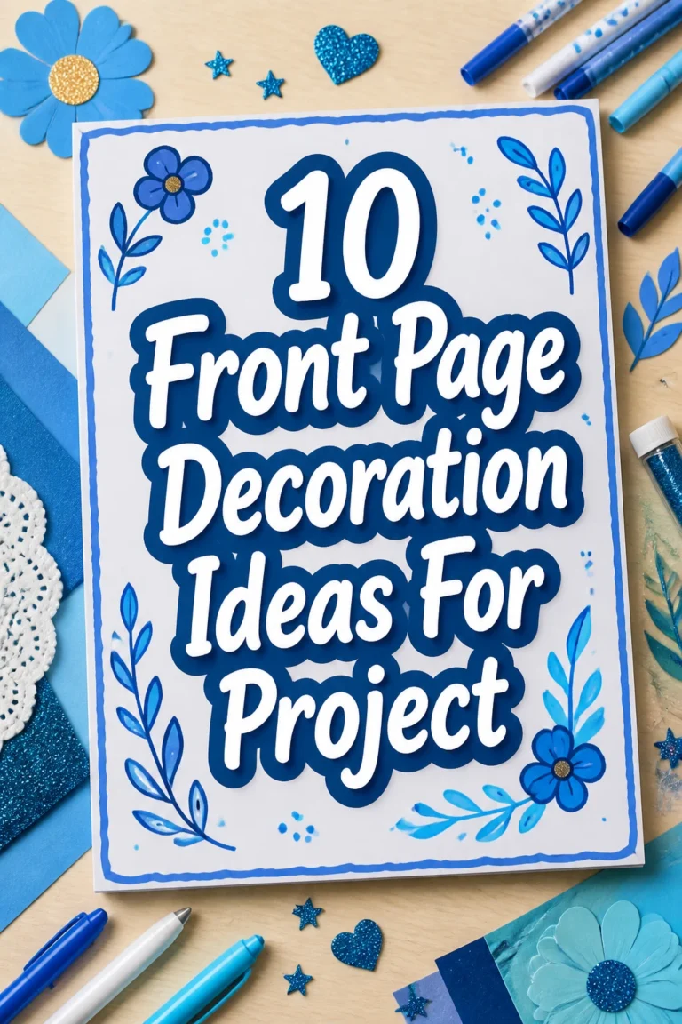 10 Front Page Decoration Ideas For Project