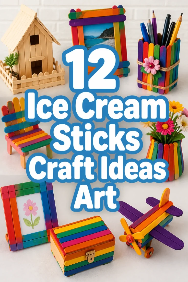 12 Ice Cream Sticks Craft Ideas Art