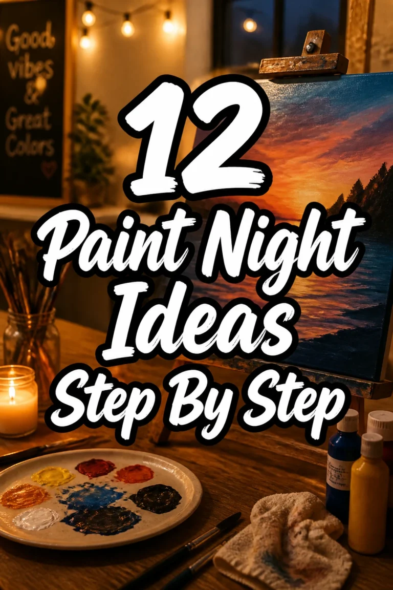 12 Paint Night Ideas Step By Step