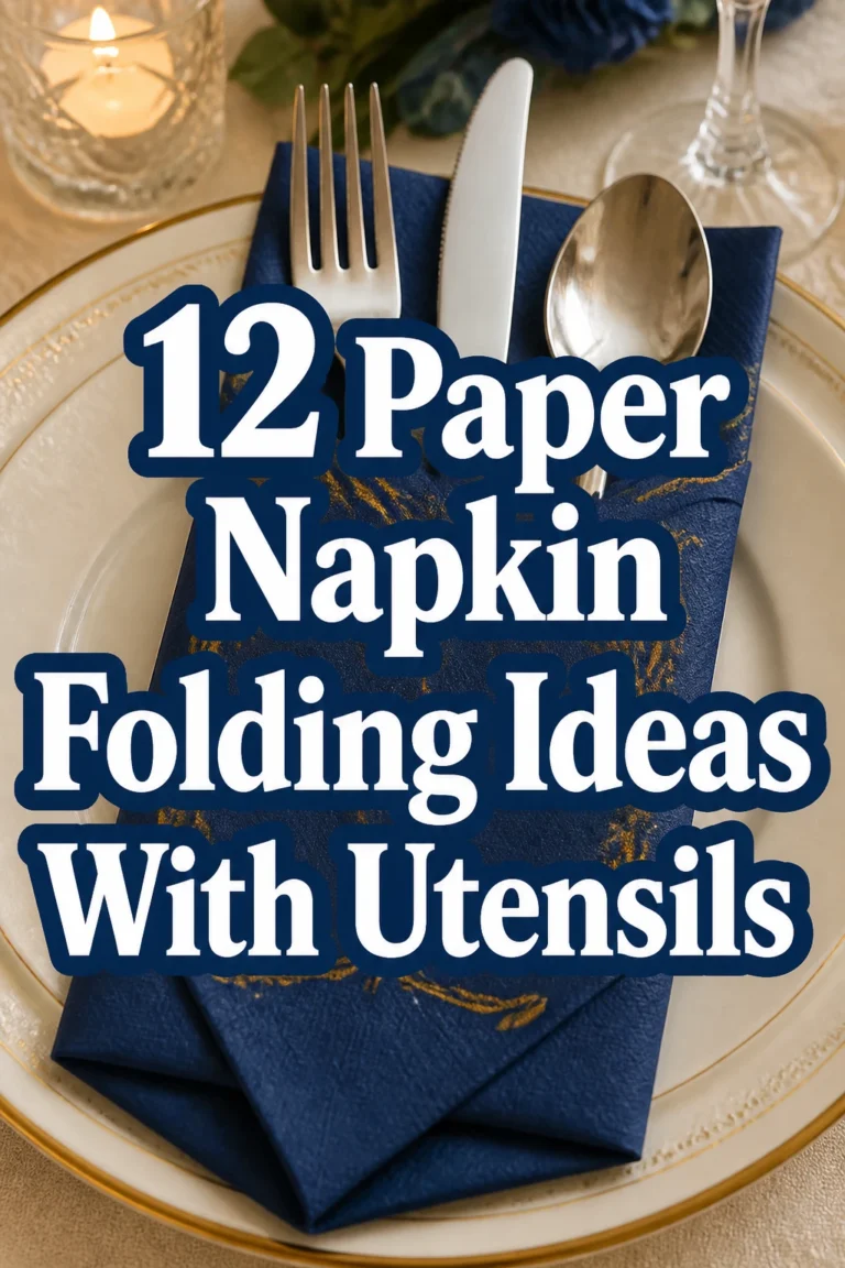 12 Paper Napkin Folding Ideas With Utensils
