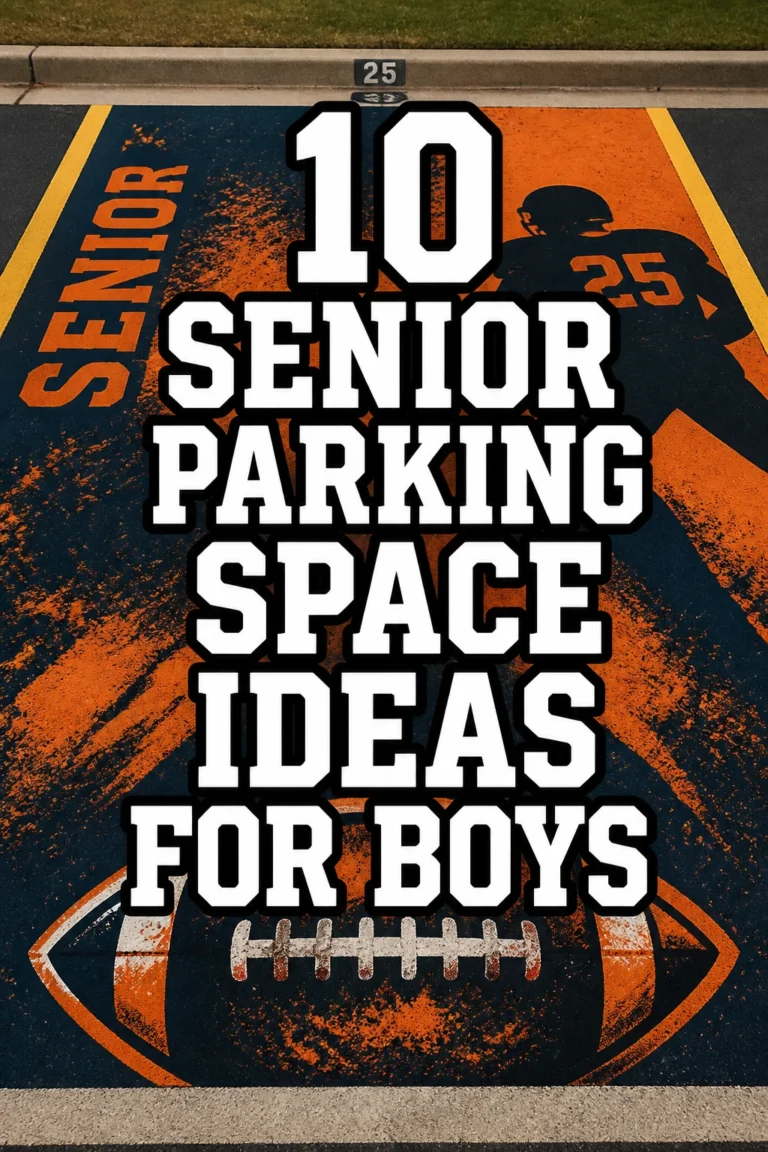 10 Senior Parking Space Ideas For Boys
